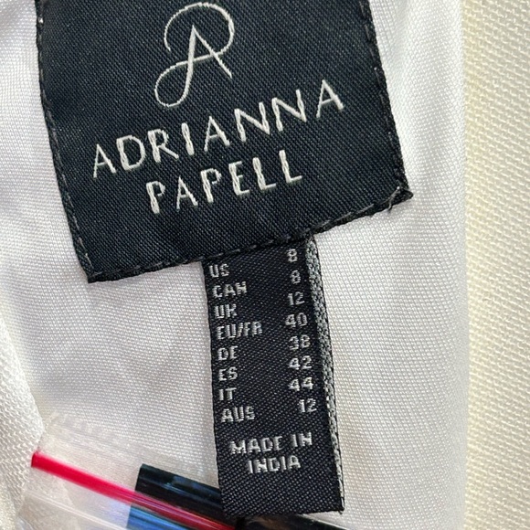 NWT - Adrianna Papell  - Beaded Short Sheath Dress -  Color Ivory - Size 8 - Picture 9 of 13